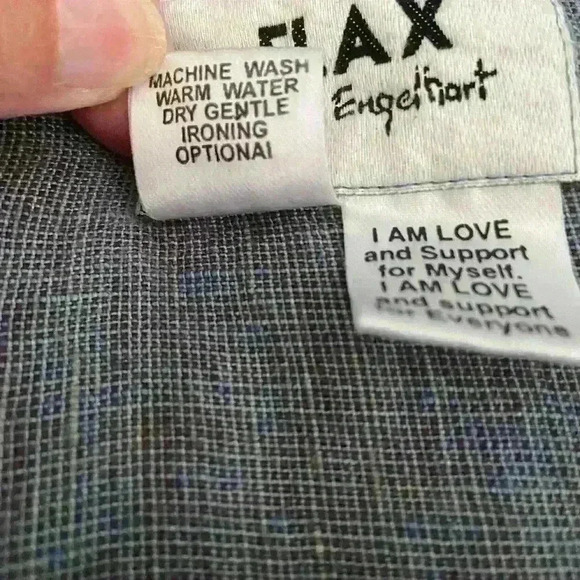 Flax by Jeanne Engelhart Tunic/Shirt/ Artist Gardener Jacket L - Picture 5 of 9